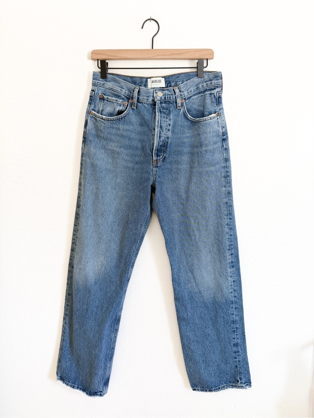 AGOLDE Fran High Rise Straight Leg Baggy Jeans